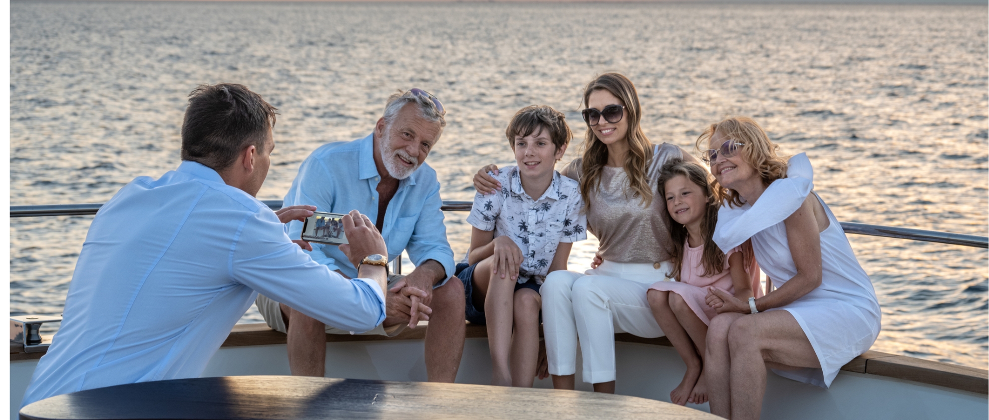 Family on Georgian Bay enjoying time together