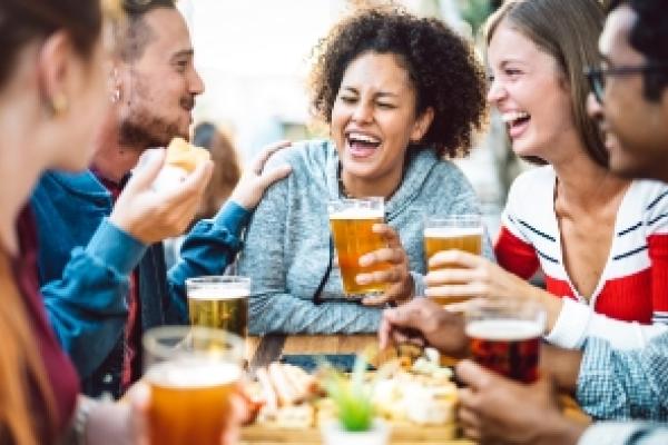 Dockside dining at Maple Canadian Pub, located at South Bay Cove Marina